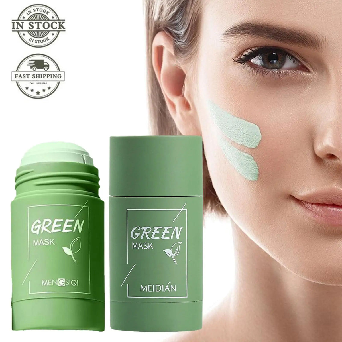 40g Green Tea Solid Cleansing Mask Stick Removes Blackheads & Cleans Pores Mild Korean Facial Skin Care