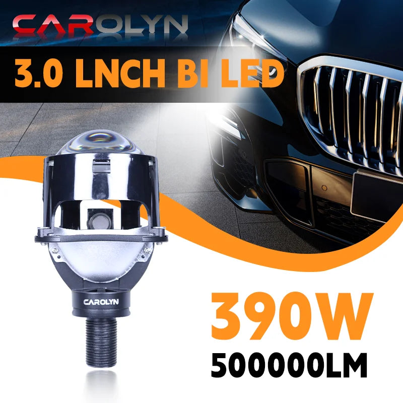 2pcs 2.5 Inch Bi‑LED Projector Lens High Low Beam Car Headlight Retrofit H7 H4 H11 Universal LED Headlamp Waterproof Auto Lamp