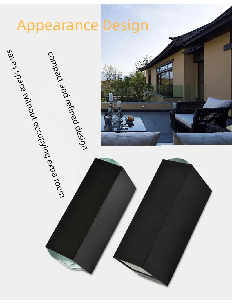 LED Indoor Outdoor Wall Lamps Villa Courtyard Pillar Spotlight Stair Lighting Boundary Home Illumination
