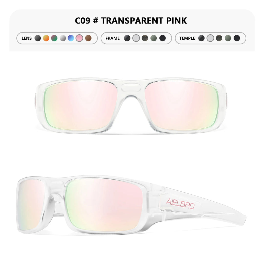 4PCS Sun Glasses – Unisex Square Frames with UV400 Lens, Perfect for Driving, Golf, Fishing All-Weather Outdoor Activities