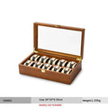 Oirlv 10-Slots Watch Box Jewelry Organizer Case Watch Organizer Large Multifunctional Watch Display Case Watch Storage Box