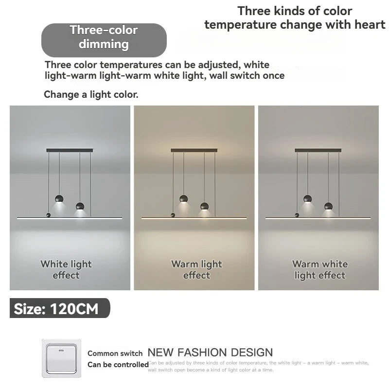 Modern Minimalist Led Pendant Light Minimalist Strip Light Home Decoration Living Room Bedroom Dining Room Light Bar Lighting