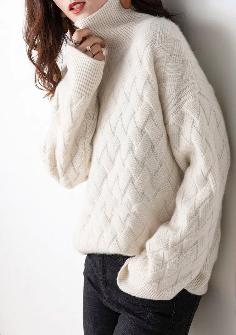 2024 New Women Loose Sweater Winter Casual Chic Cashmere Oversize Thick Sweater Pullovers Pullover Female Long Sleeve S-3XL