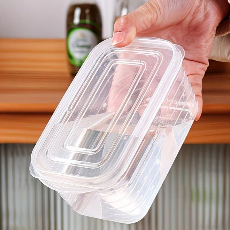 Food Storage Containers 12pcs (6 boxes +6 lids), Airtight Leak-Proof Stackable Microwave-Safe for Fridge Meal Prep Lunch Boxes