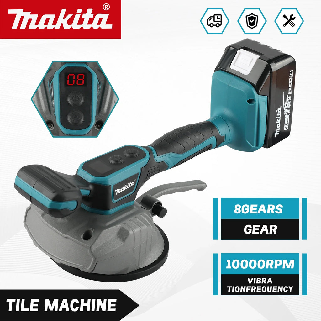 Makita Tile Leveler:8 Gears,10000rpm Vibration Frequency,7500mAh,Fit for Various Materials,With Digital Display&Easy to Use