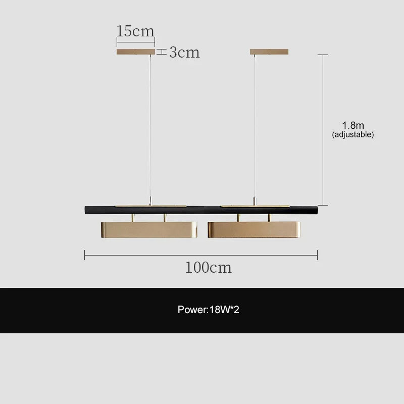 Modern LED Dining Table Chandeliers Minimalist Long Pendant Lights Living Room Coffee Desks Kitchen Home Indoor Lighting Fixture
