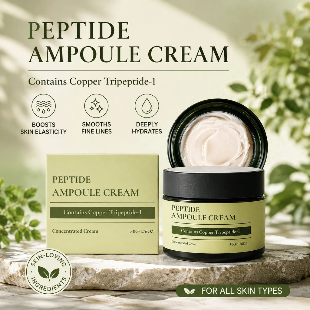GHK-Cu Copper Peptide Cream Intense Hydration Firm Smooth Face Strengthen Skin Barrier Anti Aging Korean Skin Care Moisturizer