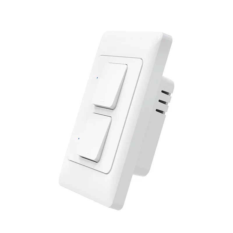 Tuya WiFi Light Switch Smart Wall Push Button Switches No Neutral Required 110-240V 1/2/3 Gang Physical Lamp Switch APP Voice