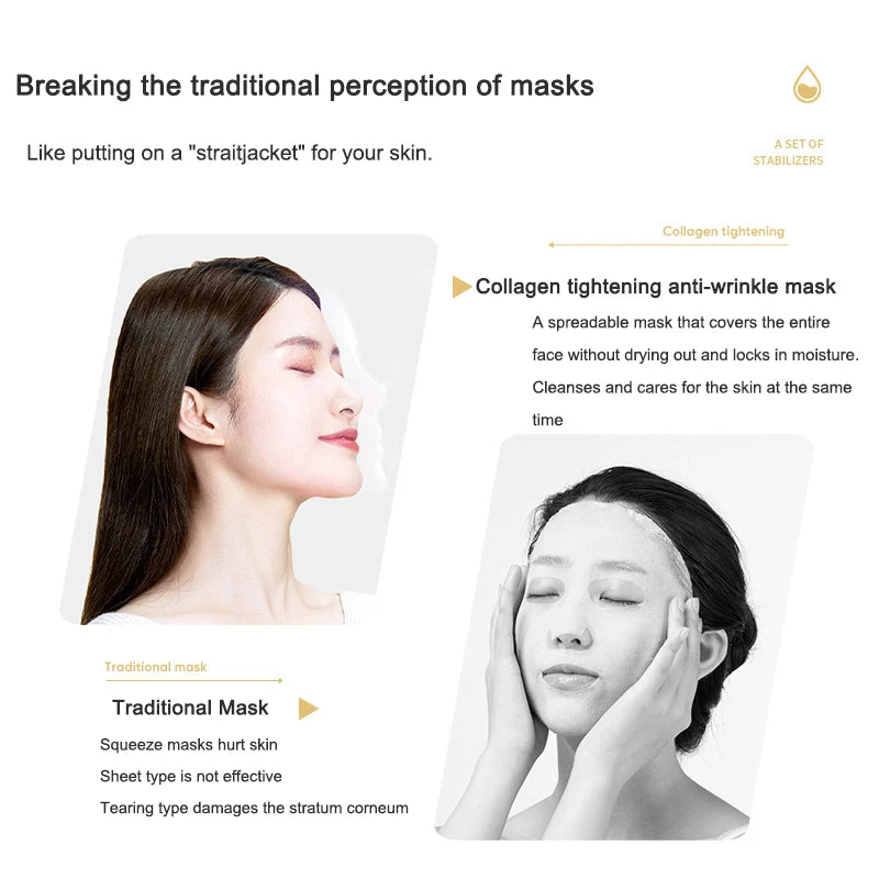 Korea Miracle Face Mask Peptide Essence Face Lifting Firming Hyaluronic Acid Fine Lines Moisturising SPA Skin Care Beauty