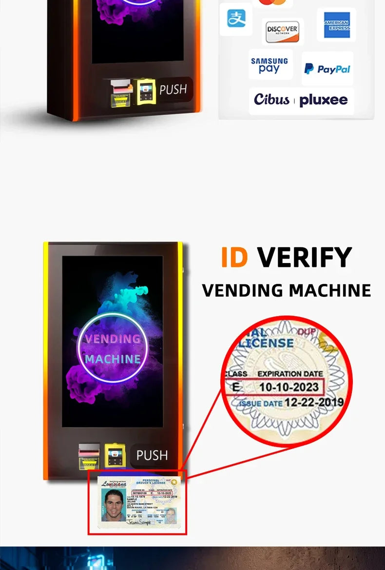 FL Wall-installed Self-service Kiosk 32 Inch Touchscreen All-in-one Payment Vending Machine for Airport Lounge Customized