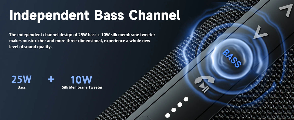 OHAYO Bluetooth Speaker with LED Light 35W HIFI Outdoor Loud Speaker IPX7 Waterproof, Enhanced Bass Sound, Wireless Stereo Pairing, Portable Wireless Speakers for Home Travel Sport