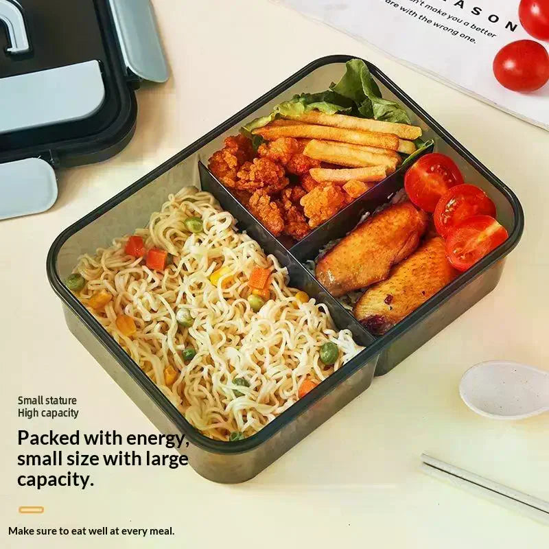 2/3 Compartment Bento Lunch Box With Leak Proof Lids Food Grade Material For Work School Travel Daily Meal Prep