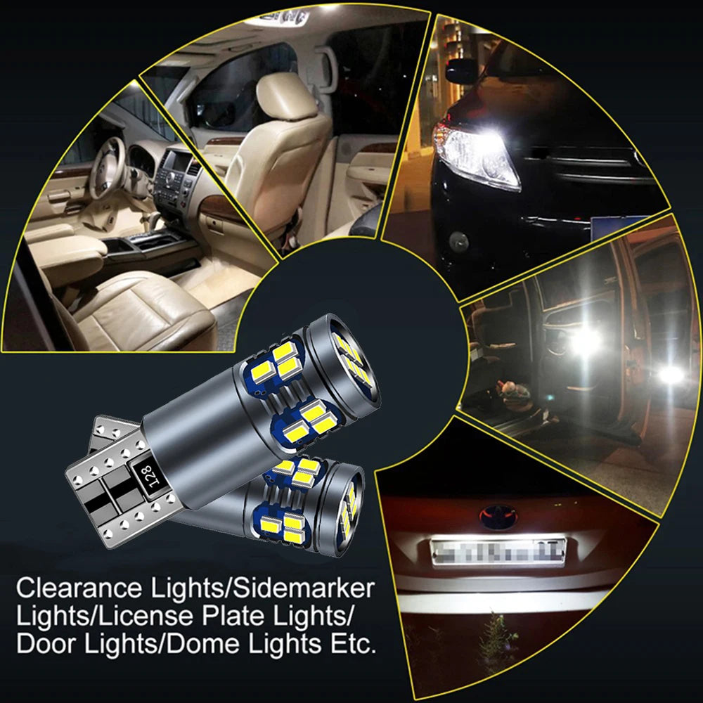 2Pcs T10 Car LED Bulbs For Audi A3 8L 8V 8P A4 B5 B6 B7 B8 A5 A6 C5 C6 C7 A7 A8 D2 D3 Interior Parking Clearance Lights