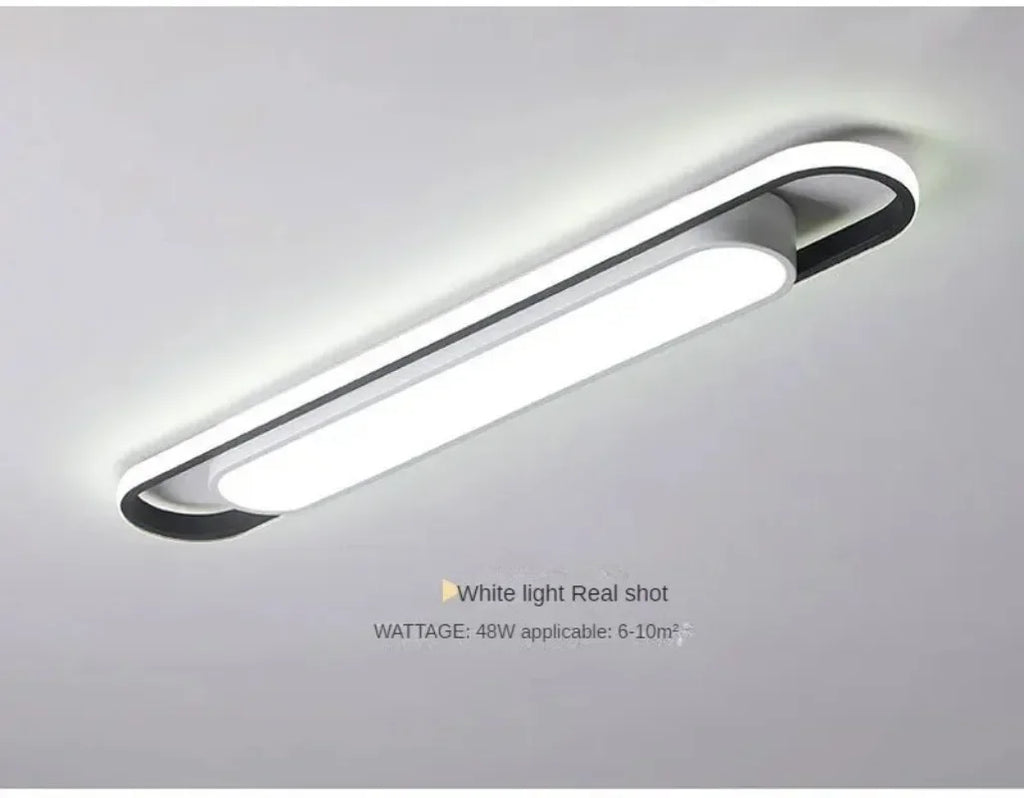 Simple Rectangular LED Ceiling Light for Living Room, Modern Light, Long Strip, Creative Balcony Light, Hot Sale