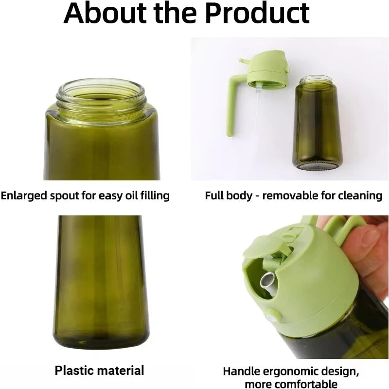 Oil Bottle Oil Spray for Cooking Household Kitchen Spray Olive Oil Barbecue Fat Control Food Grade Spray Pot Kitchen Gadgets