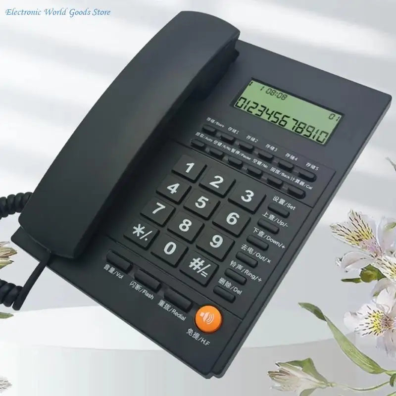 A3PD Fixed Landline Home Telephone LCD CallerID Display Handsfree Home Office Phone