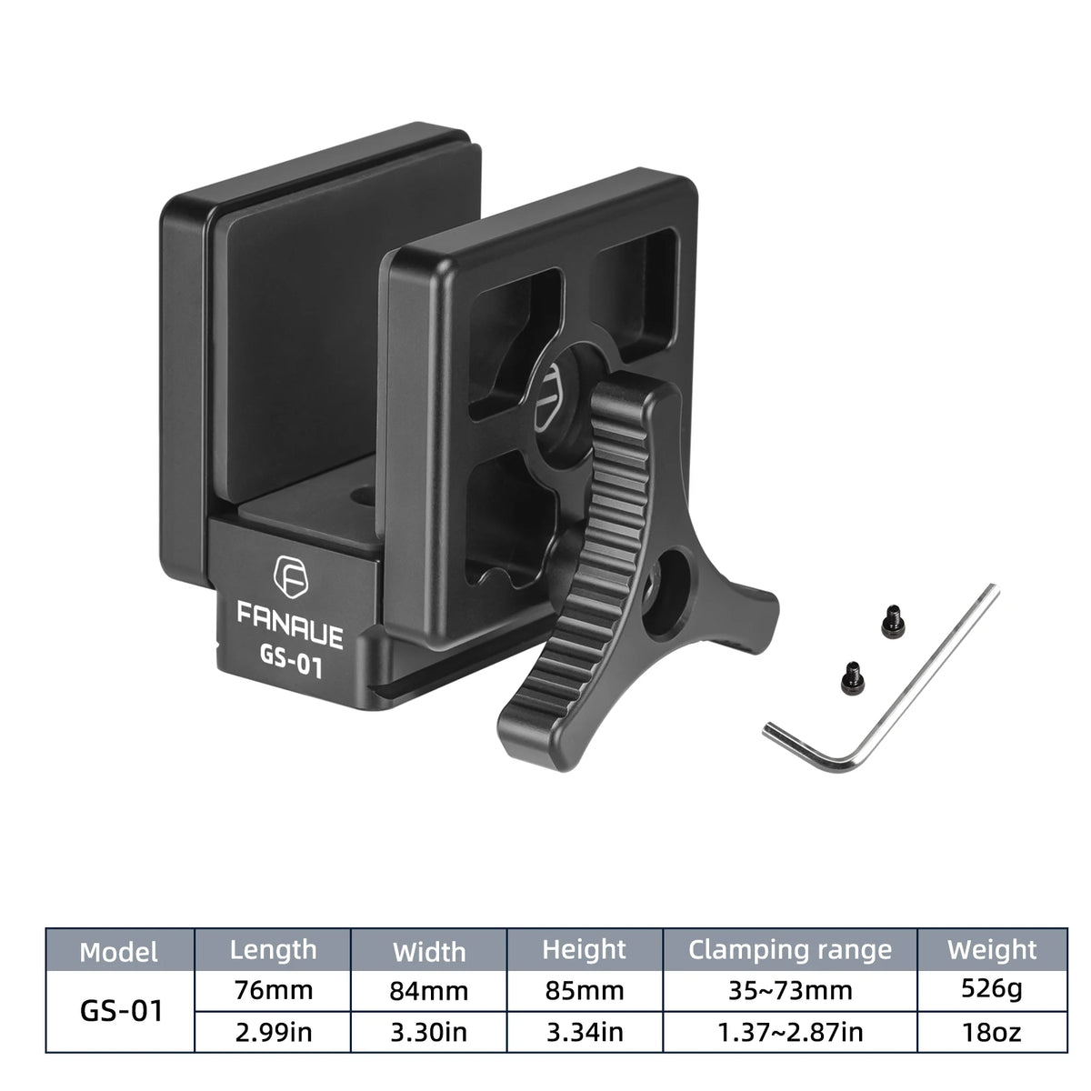 FANAUE GS-01 Saddle Mount Rifle Clamp Adapter for Hunting Tripod Arca Swiss QR Plate