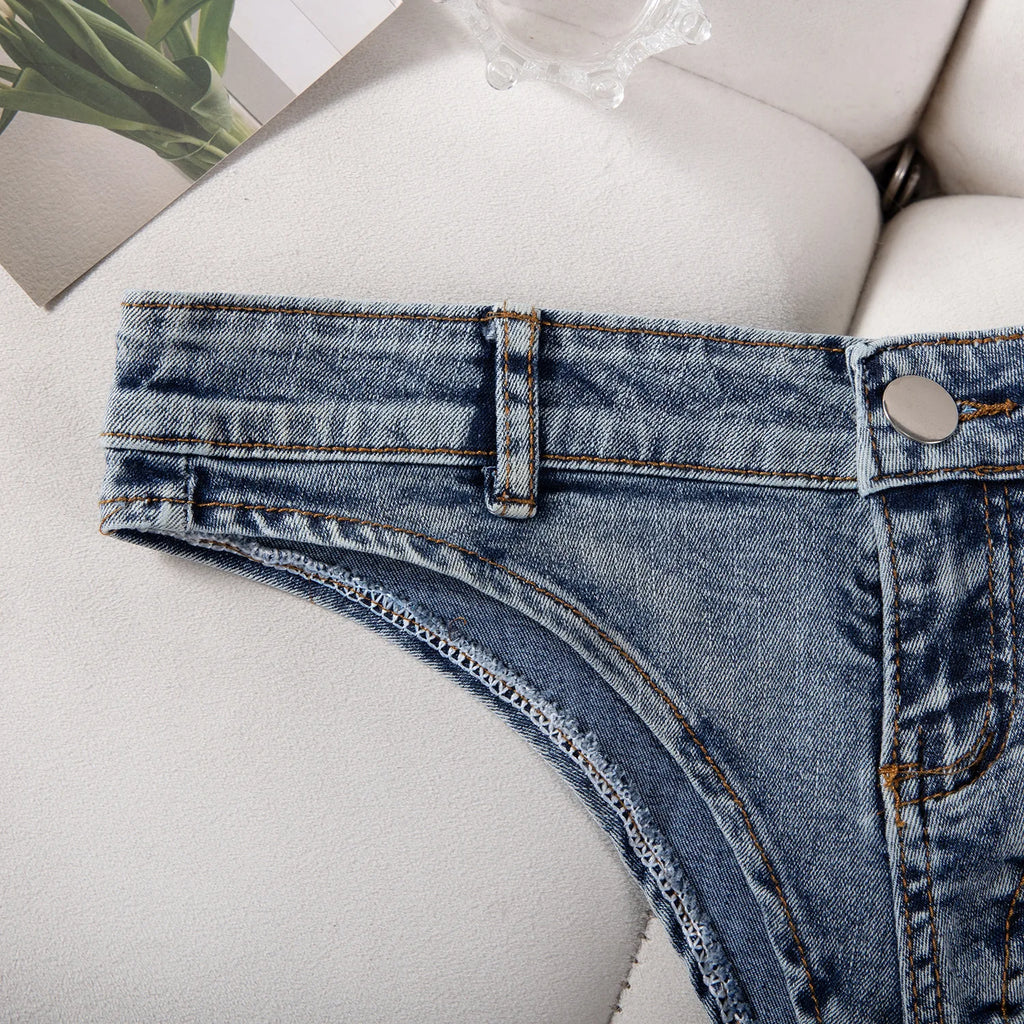 Sexy Low Waist Mini Denim Shorts Women Summer Beach Short Pants Jeans Woman Fashion Womens Club Party Jean Micro Shorts LTMW