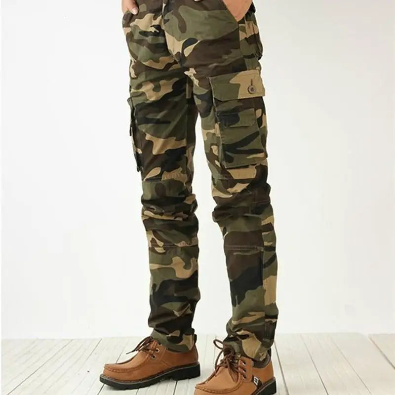 Men Spring Army Green Fashion Cargo Pants Crotch jogger Patchwork Pants Male Easy Wash Big Camouflage Cargo Trousers 38