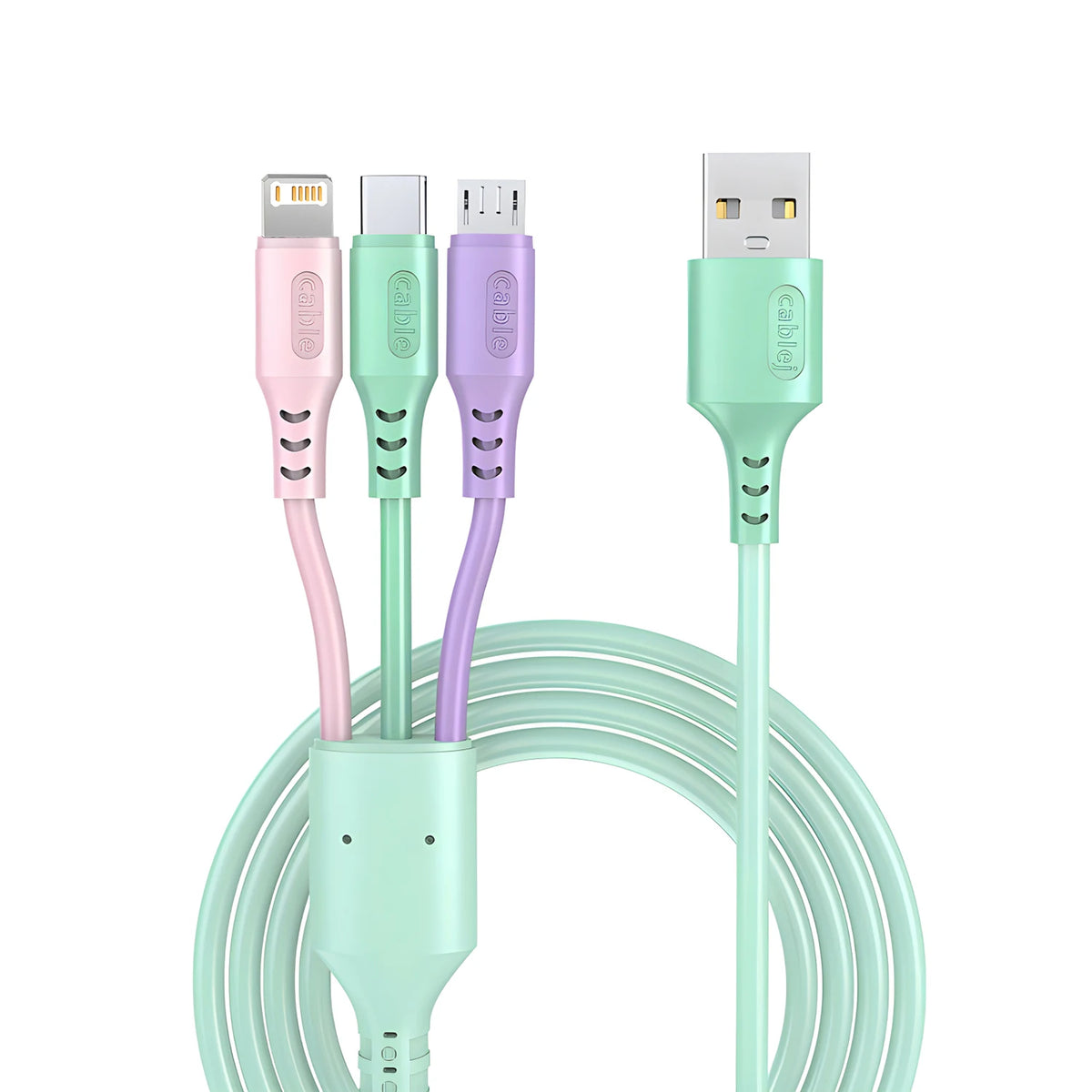 3 In 1 Super Fast Charging Cable For iPhone15 14 13 12 11 X Pro Max Micro USB Type-C Phone Charger USBC Data Cable