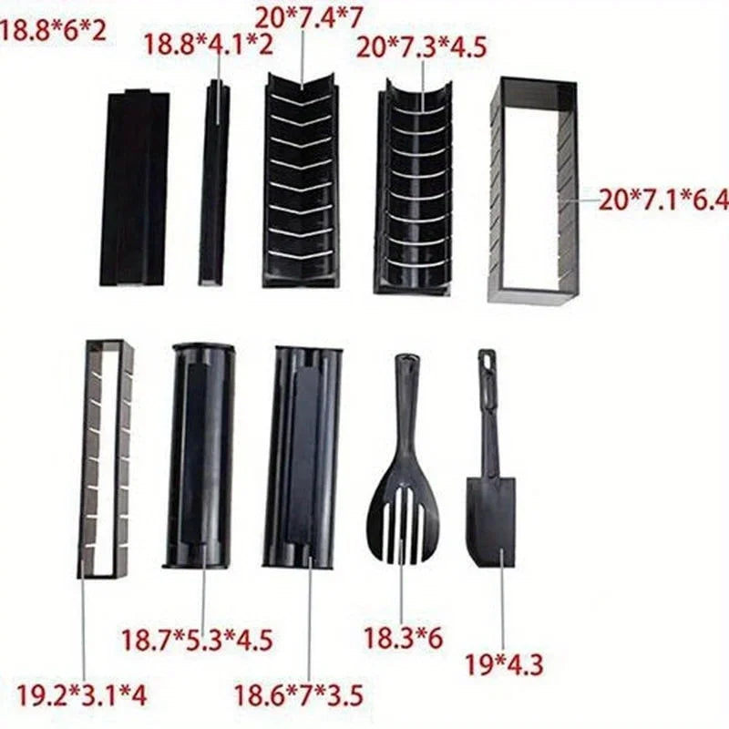 New Sushi Making Kit Sushi Mould DIY Sushi Ware Kitchen Gadget Rice And Vegetable Roll Seaweed Sushi Roll Tool For Beginner