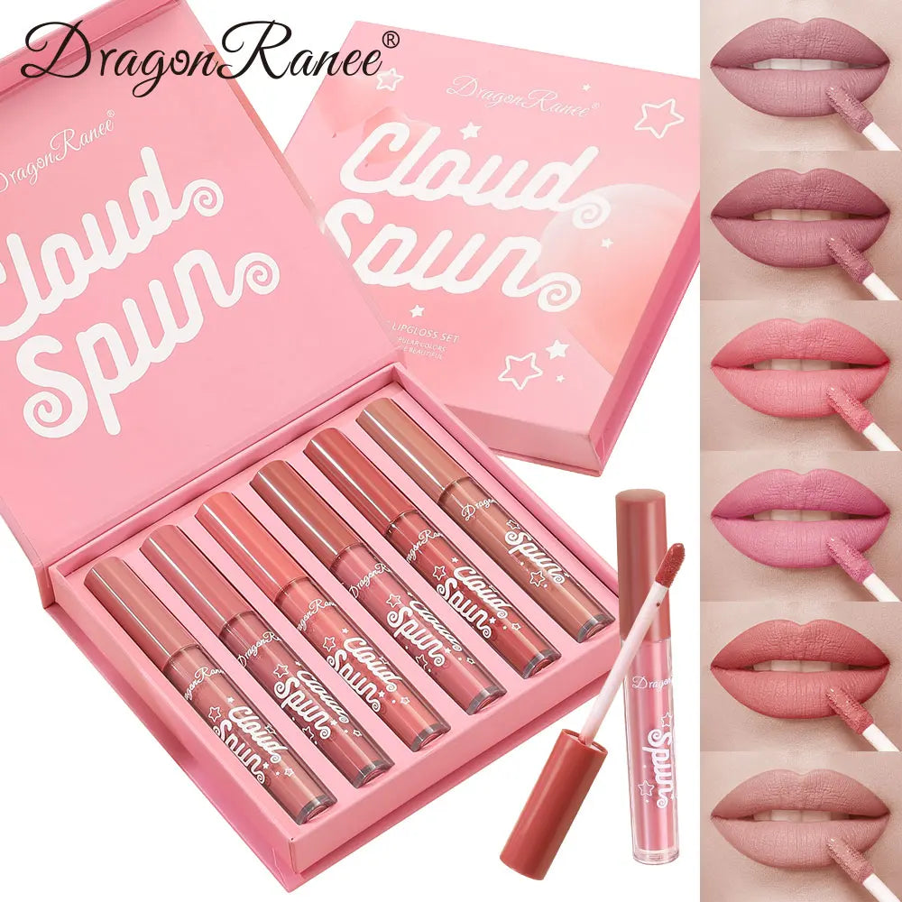 6-Piece Lip Gloss Set, Matte, Smooth, Silky, Long-Lasting, Non-Stick, Non-Fading, Brightening, Complexion-Enhancing, Matte Lipstick Set