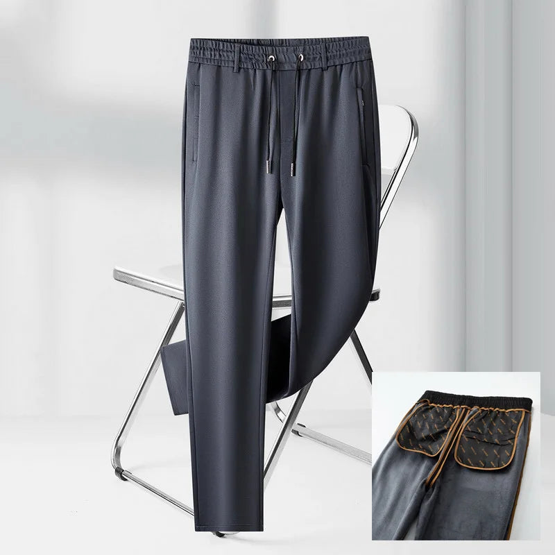 Winter Pants Men Straight Trousers Thicken Warm Oversize 6XL 7XL 8XL 10XL Plus Size Loose Fleece Formal Sweatpants Autumn Plush