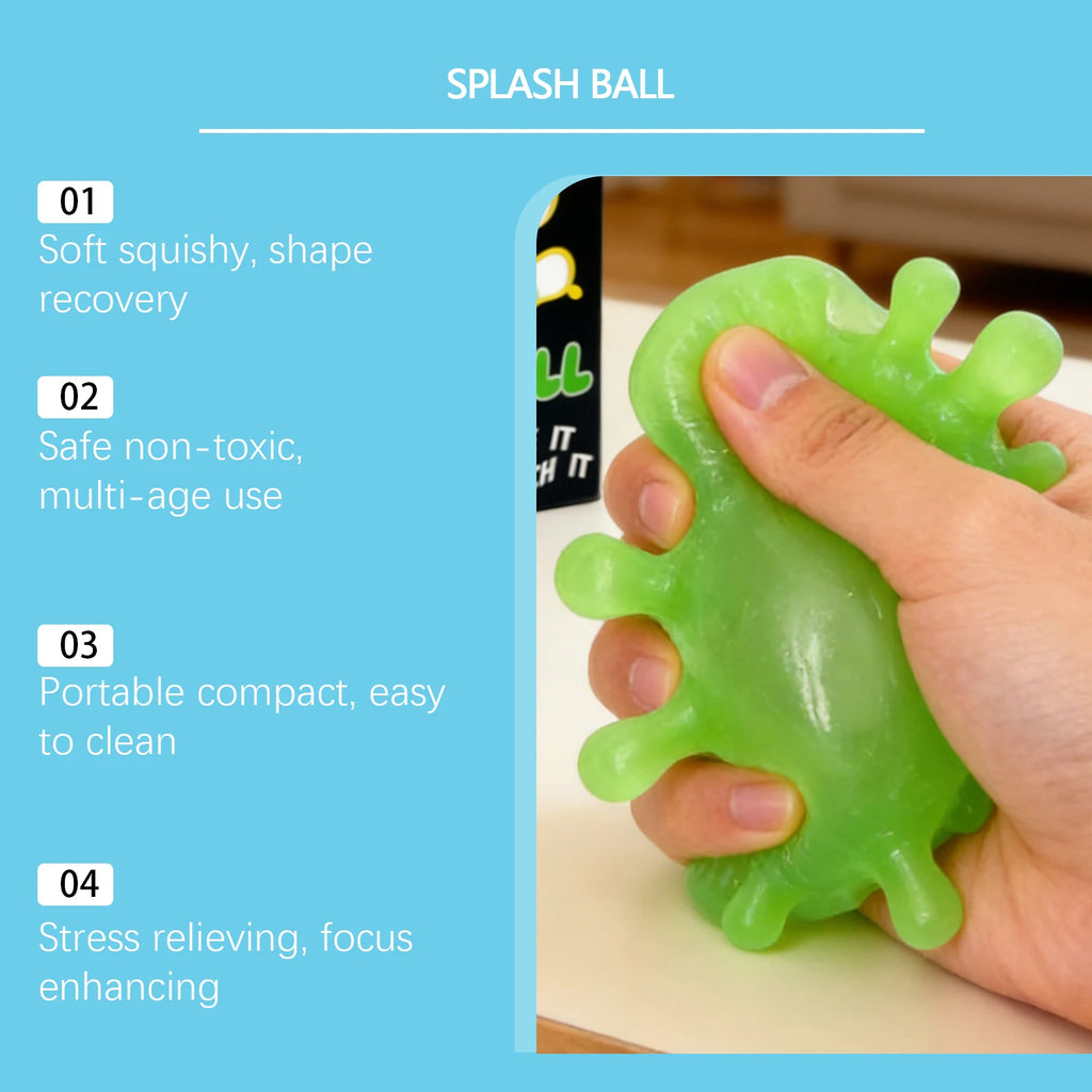Splash Shaped Pinching Ball Slow Rebound Pressure Relief Ball Maltose Decompression Toy Squeeze Balls Blind Box Party Gif Toys
