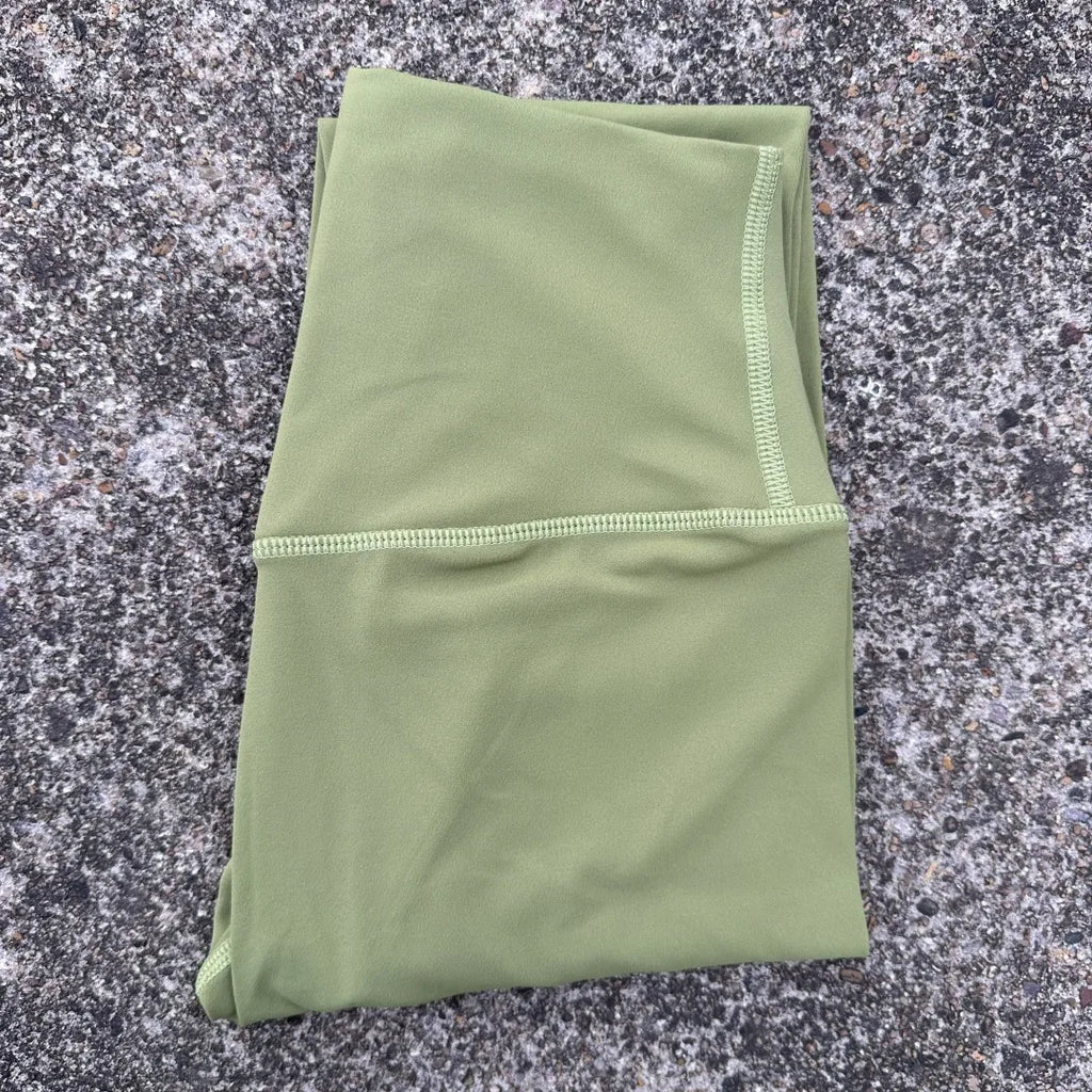 Solid Color Back Waist Pocket High Waist Fitness Yoga Legging soft Women Sport Pant Tight Butter Athletic Gym Ankle-Length Pants
