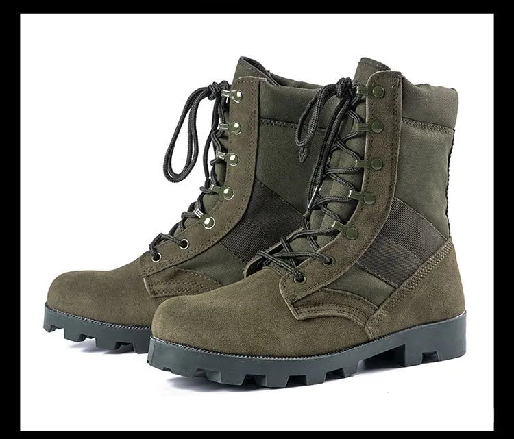 37-48 Training Boots Outdoor Hiking Climbing Shoes Green High Top Desert Boots Work Security Shoes