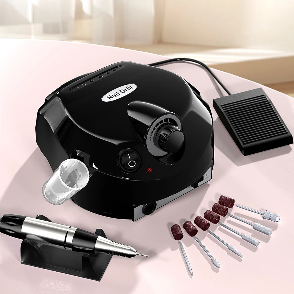 35000RPM Electric Nail Drill Machine Cutter Set Nail Gel Polisher Nail Tools Salon Equipment Strong Polishing Tool Nail File Kit