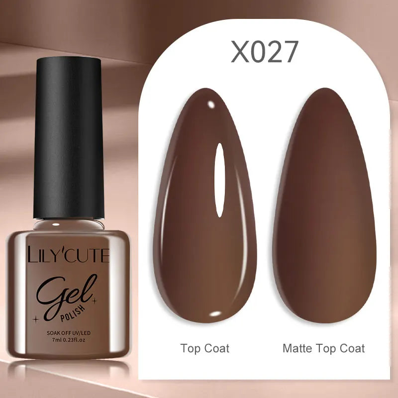 LILYCUTE 7ml Gold Coffee Cat Magnetic Gel Nail Polish Autumn Winter Nails Ultra Shine Moonlight Semi Permanent UV Gel Soak Off