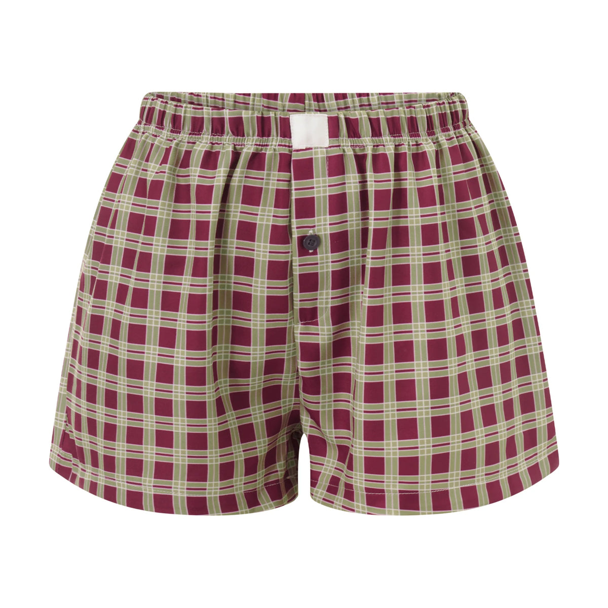 Boxers for Women Y2K Aesthetic Elastic Waist Striped Plaid Print Pajama Shorts Teen Girls Summer Cute Lounge Bottoms Sleepwear
