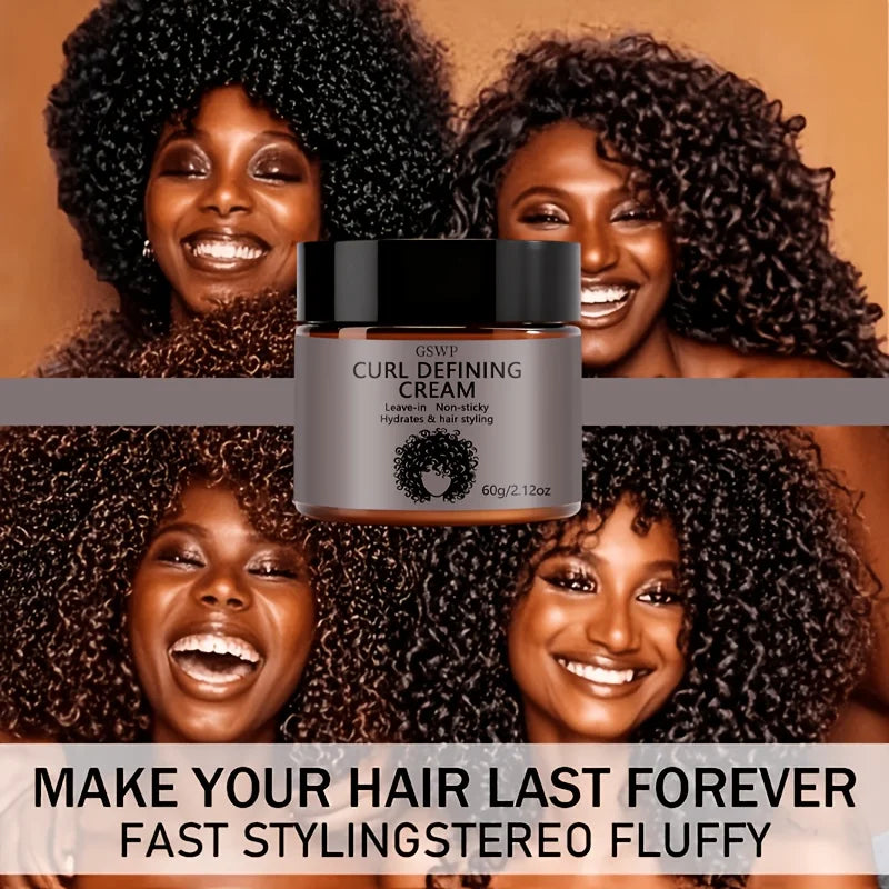 GSWP Curl Defining Cream. Contains Argan Oil. Sets Curls and Creates Perfectly Defined Waves. Controls Frizz. 60/120g