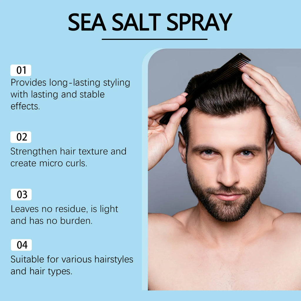 Sea Salt Texturizing Spray Create Natural Beach Waves Improve Hair Texture Lightweight Non Greasy Styling Mist Adds Thickness