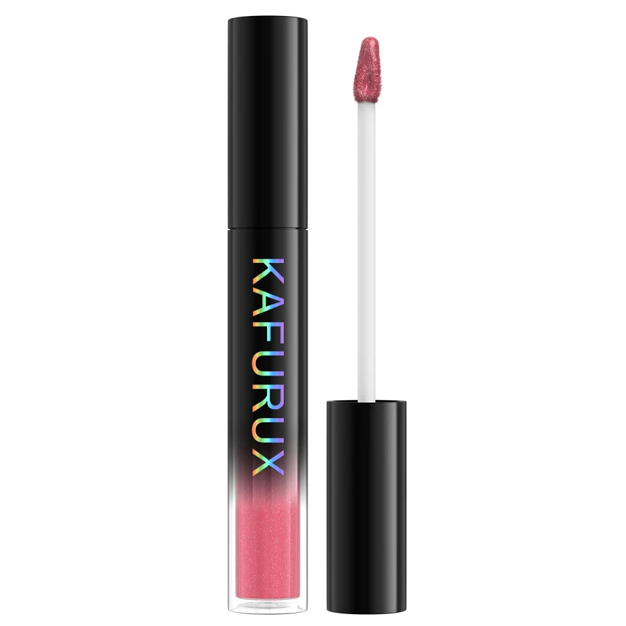 Waterproof Glitter Lip Gloss Shimmer Lip Glaze Liquid Lipstick Makeup Gift for Women Lip Oil Lip Tint Moisturizing Lip Balm Cosm