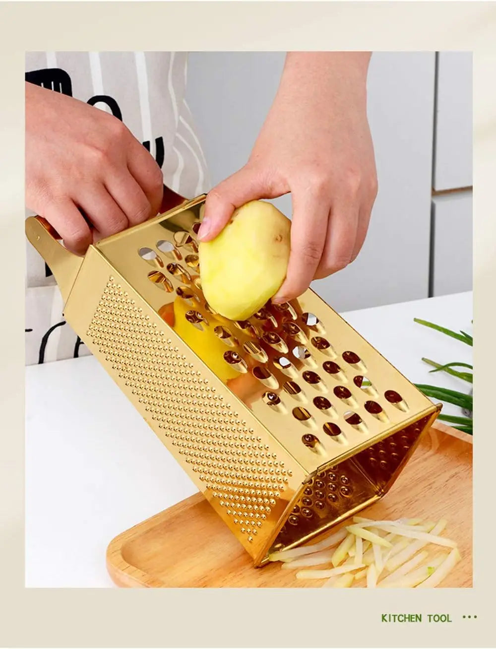 Four Sided Grater Kitchen Vegetable Stainless Steel Slicer Household Potato Peeler Garlic Chopper Cooking Tool