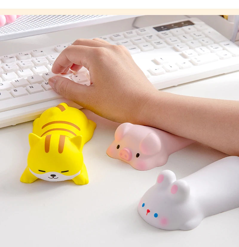 Cute Mouse Pad Keyboard Mouse Wrist Rest Support Girl Soft Computer Laptop Desk Mat Typing Protection Wrist Ergonomics Kawaii