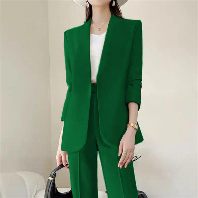 Fashion 2 Piece Sets Women Outfits Spring Autumn New in Korean Pants Sets Commuter Elegant Suit Coat 2 Piece Sets Women