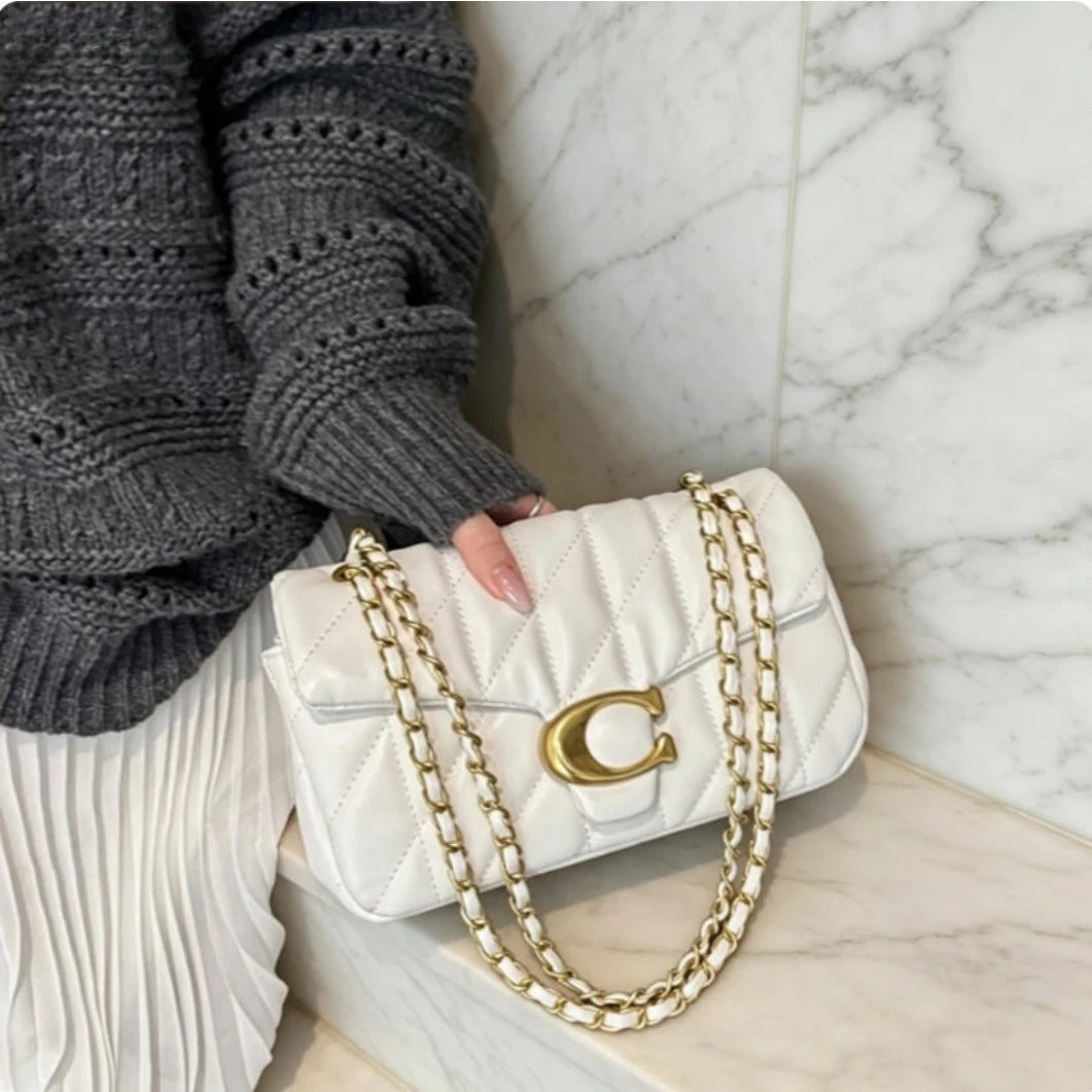2026 new European retro classic fashionable versatile chain flap crossbody bag, suitable for women to match