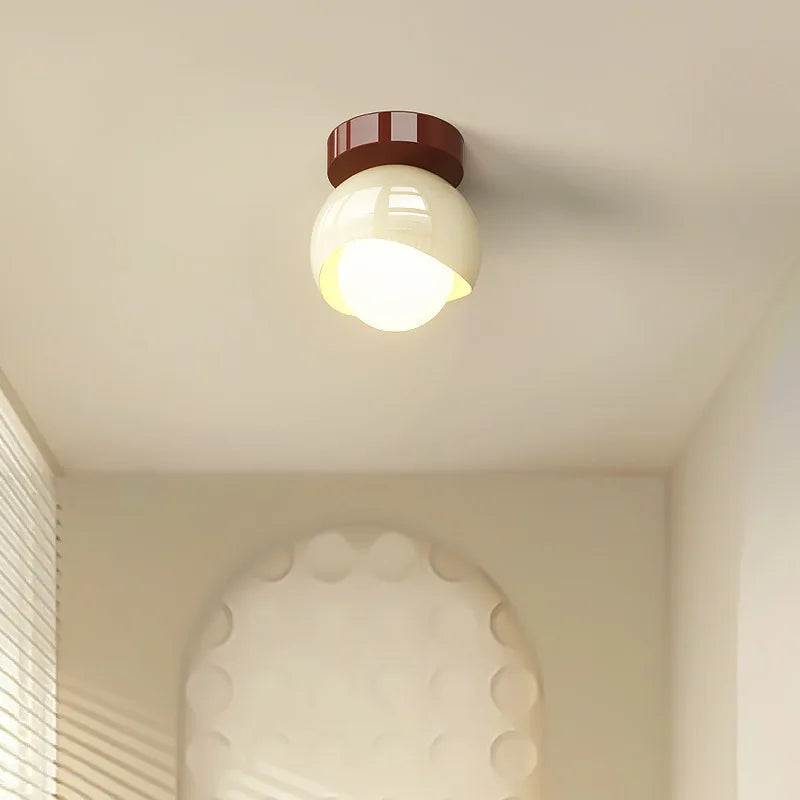 IWHD Glass Iron LED Ceiling Lamp Home Lighting Aisle Restaurant Living Room Light Fixtures Modern Ceiling Lights Decoration