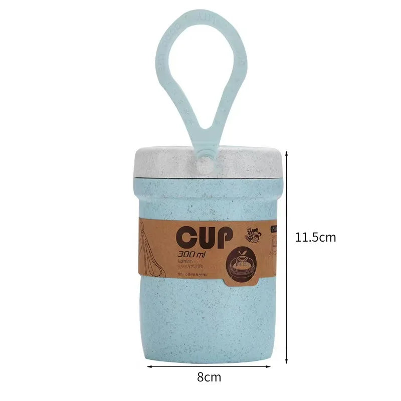 Kitchen 900ml Microwave Lunch Box Wheat Straw Dinnerware Food Storage Container Children Kids School Office Portable Bento Box
