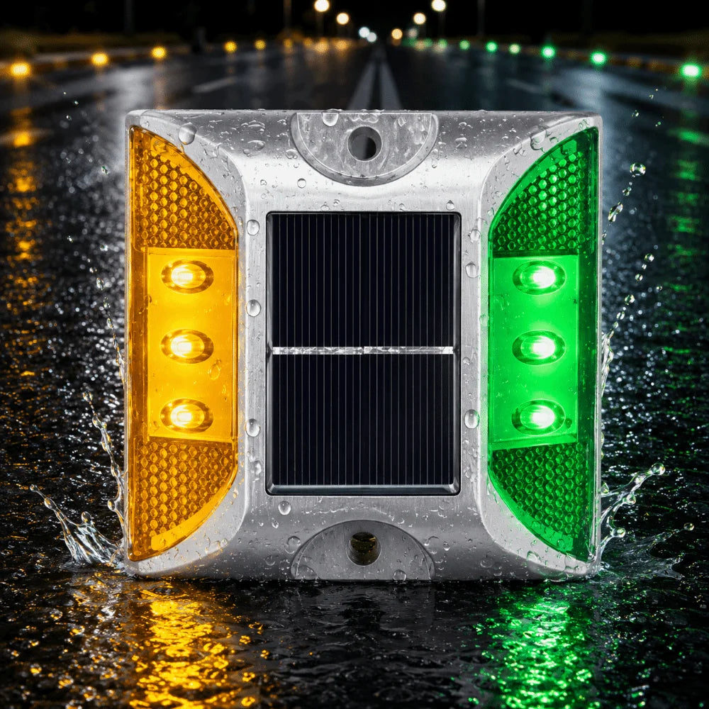 Solar Powered Solar Road Stud Light Outdoor Lighting Portable LED Ground Light Flashing Reflective Solar Energy Spike Lights