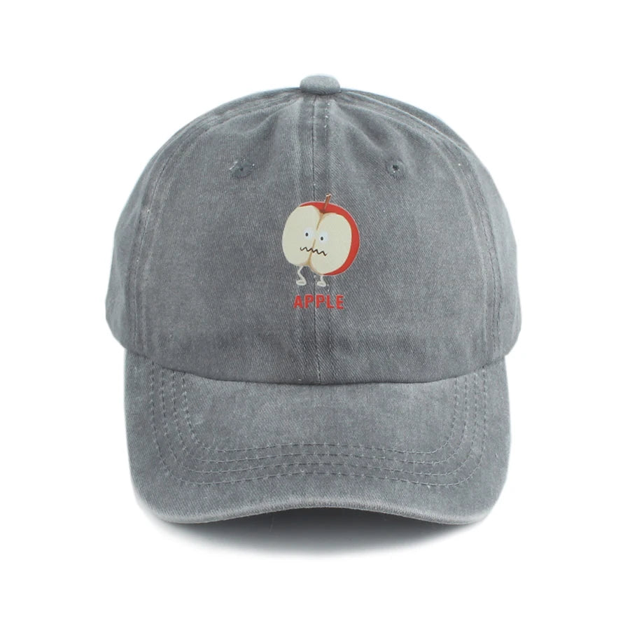 Kids Cartoon Adjustable Baseball Cap Baby Girl Boy Summer Washed Denim Sun Protection Snapback Cap Cute Sun Hats Children 3-7Y