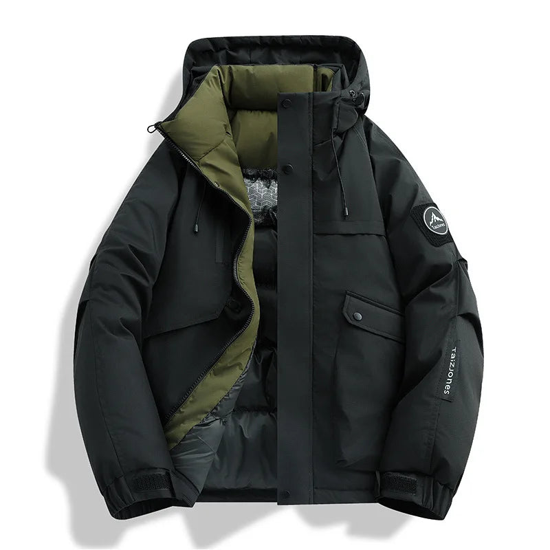 Winter Parkas Men's New Graphene Self Heating Down Cotton Jacket Autumn Men's Mountaineering Jacket Outdoors Waterproof Coat