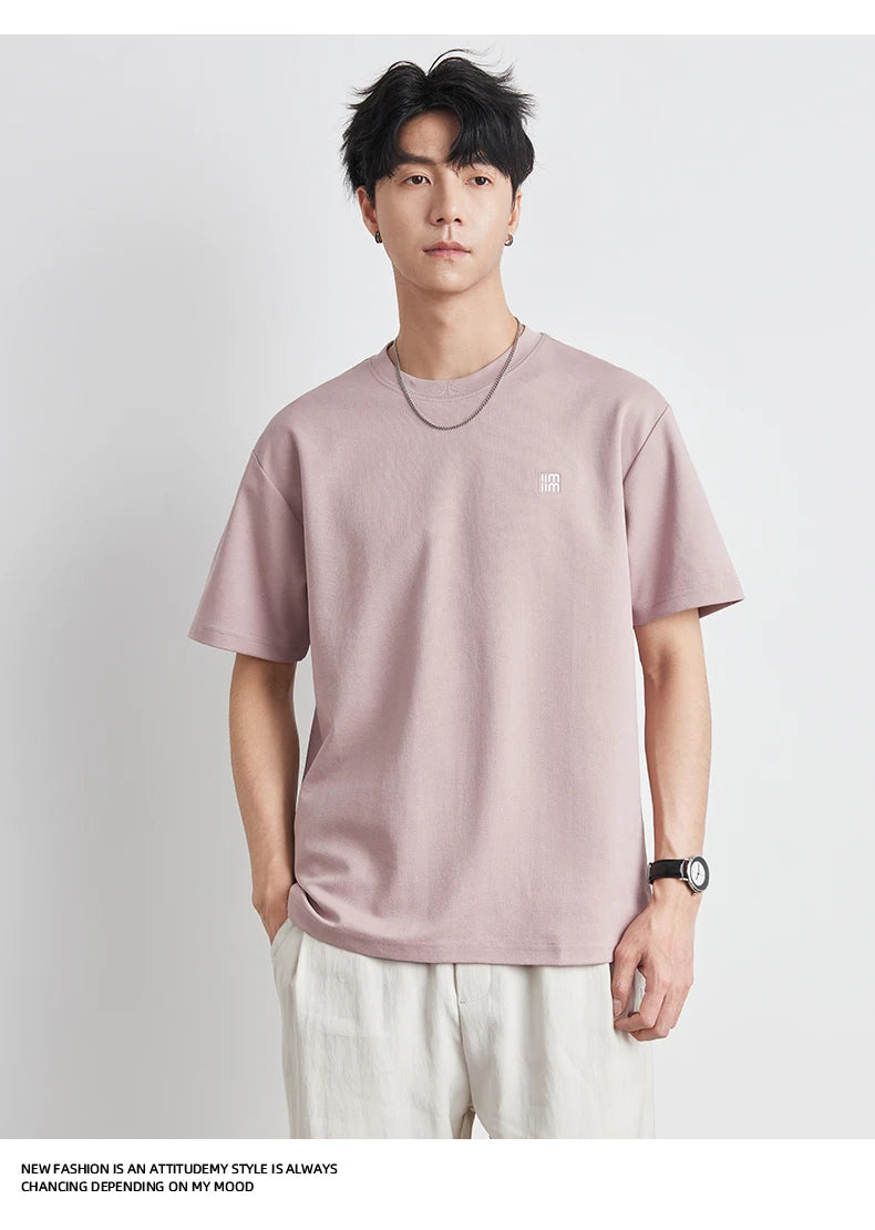 2025 Summer New Men Loose Short-sleeved Casual Breathable Quick-drying Ice Silk T-shirt Solid Color Half-sleeved Top M-3XL
