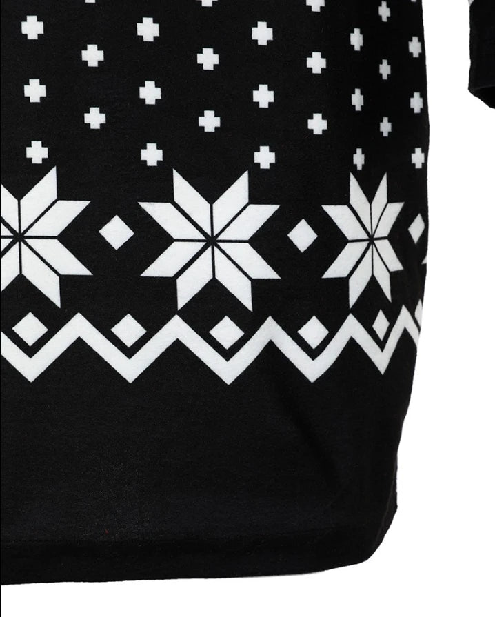 Christmas Women's Dresses 2024 Autumn Long Sleeve Fashion Snowflake Elk Print Casual O-Neck Daily Skinny Mini Dress
