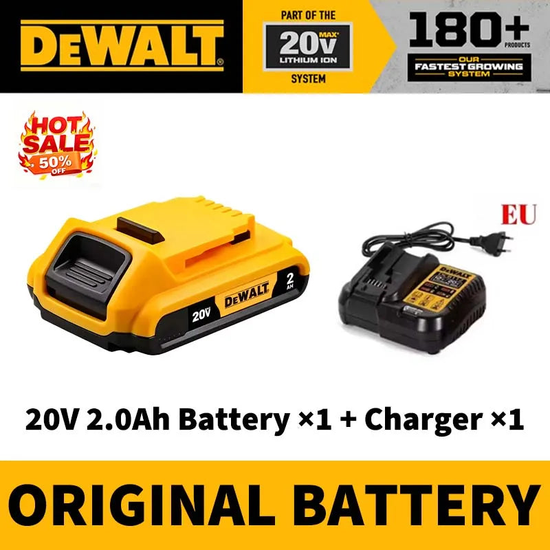 100% Genuine DEWALT 20V Max 2/5/6/9Ah Battery Charger Combo Li-Ion XR Series for Power Tools Battery DCB200,DCB202,DCB205,DCB206