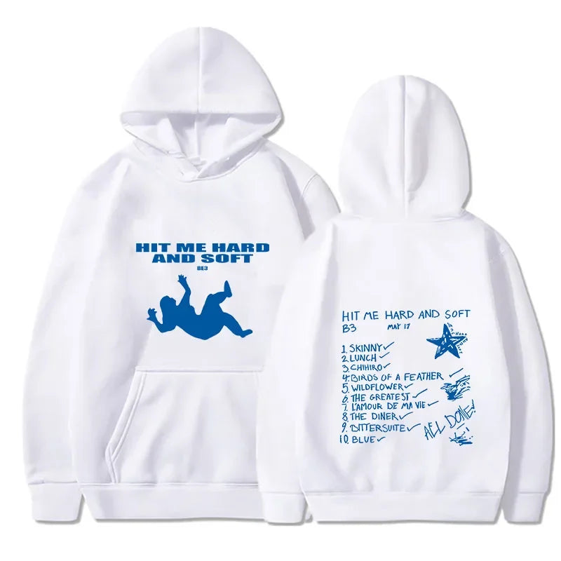 New Spring Autunm Men's Hoodies Billie Hit Me Hard and Soft Printed Women Sweatshirt O-neck European Size Casual Pullover Hoody