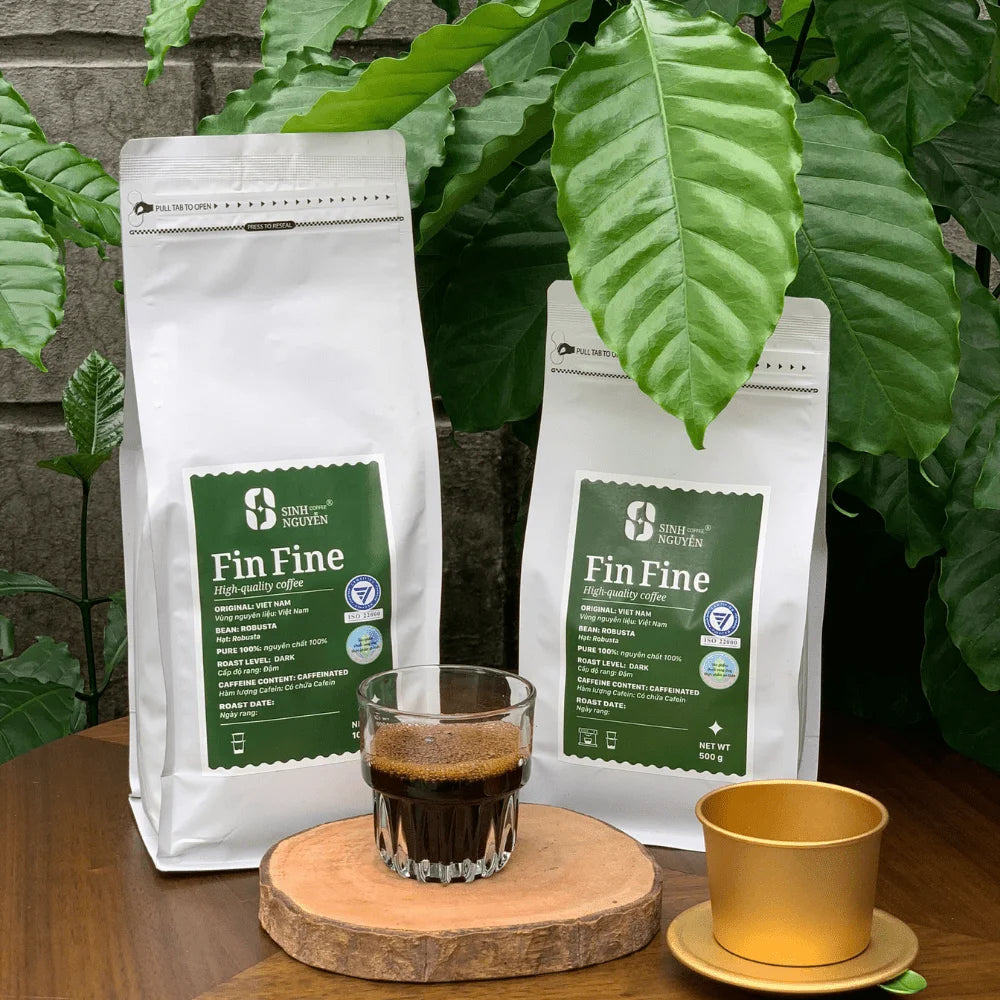 High Quality Premium Robusta Coffee Honey Processed Medium Roast Sweet Whole Bean 1kg Packaged Bag for Espresso Phin Vietnamese